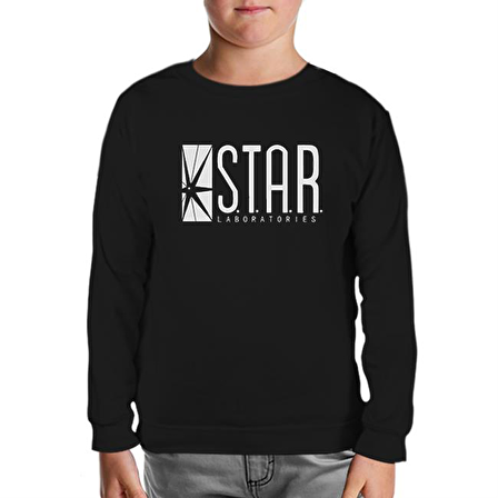 Flash - S.T.A.R. Laboratories Siyah Çocuk Sweatshirt