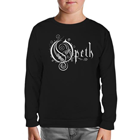 Opeth Logo Siyah Çocuk Sweatshirt