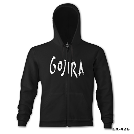 Gojira - Logo Siyah Erkek Kapşonlu