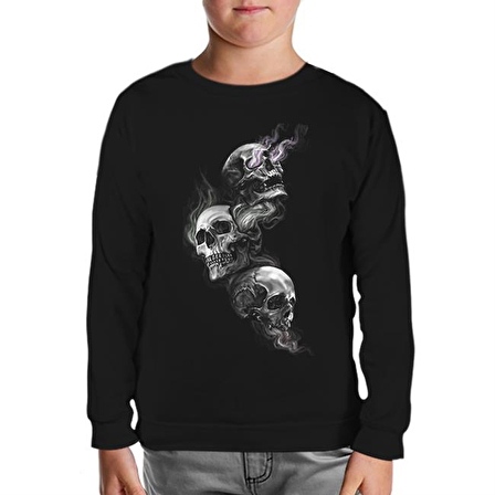 Smoky Heads Siyah Çocuk Sweatshirt