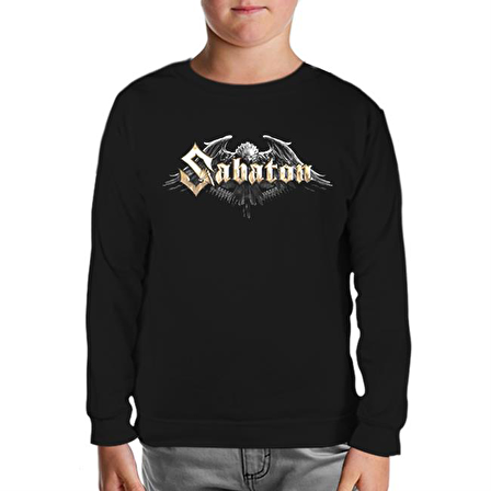 Sabaton - Logo Siyah Çocuk Sweatshirt