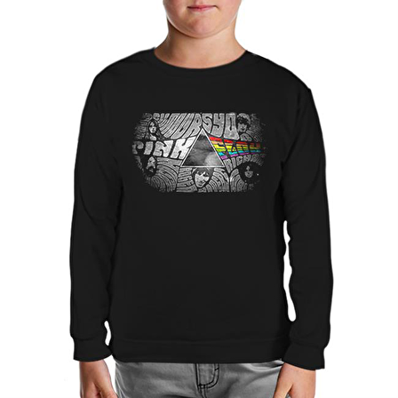 Pink Floyd - The Pink Side Siyah Çocuk Sweatshirt