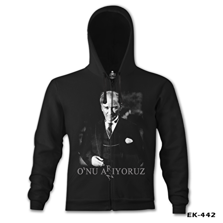 Atatürk - Onu Arıyoruz. Anıyoruz Siyah Erkek Kapşonlu