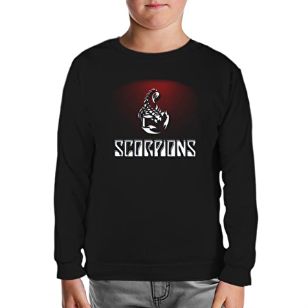 Scorpions - Red Poison Siyah Çocuk Sweatshirt