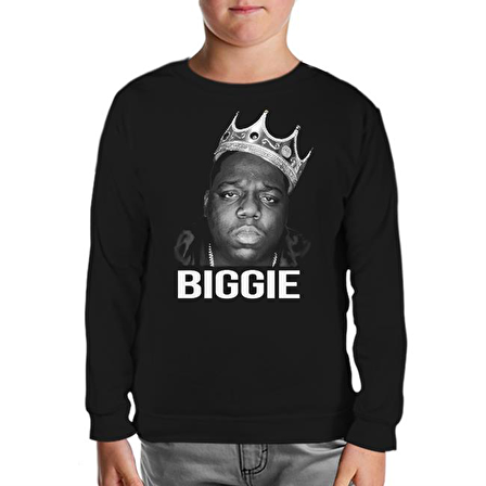 Biggie Siyah Çocuk Sweatshirt