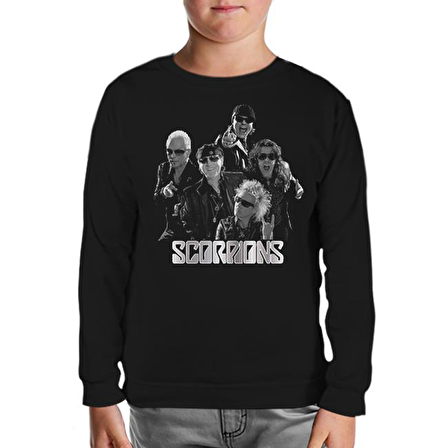 Scorpions - Group Siyah Çocuk Sweatshirt
