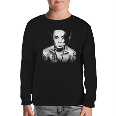 Black Veil Brides - Andy Siyah Çocuk Sweatshirt