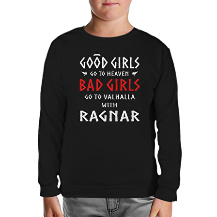 Vikings - Valhalla Siyah Çocuk Sweatshirt