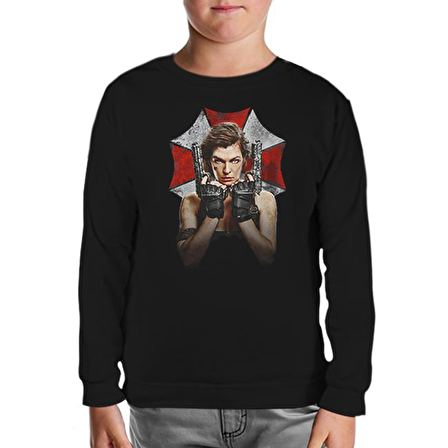 Resident Evil - The Final Siyah Çocuk Sweatshirt