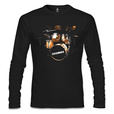 Drummer Siyah Erkek Sweatshirt