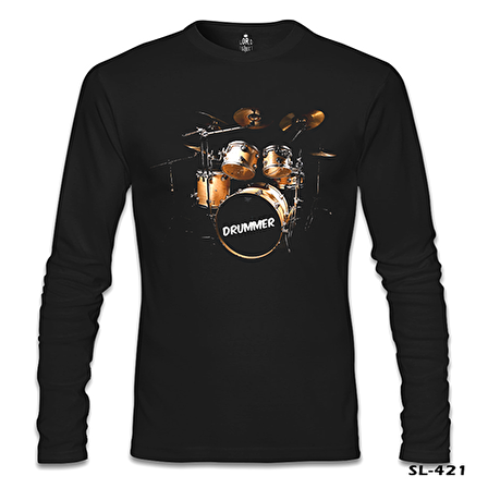 Drummer Siyah Erkek Sweatshirt