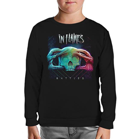 In Flames - Battles Siyah Çocuk Sweatshirt