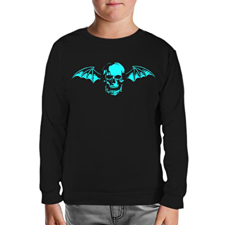 Avenged Sevenfold - Skull Logo Siyah Çocuk Sweatshirt