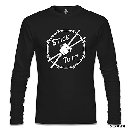Drummer - Stick To It Siyah Erkek Sweatshirt