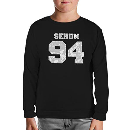 EXO - Sehun 94 Siyah Çocuk Sweatshirt