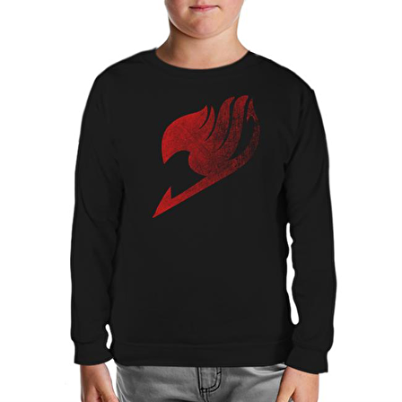 Fairy Tail - Logo 2 Siyah Çocuk Sweatshirt