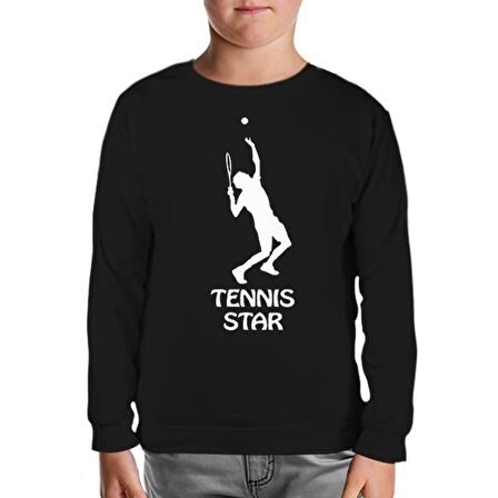 Tenis Star Siyah Çocuk Sweatshirt