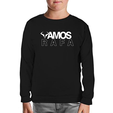 Tenis - Vamos Rafa Siyah Çocuk Sweatshirt