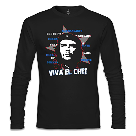 Che Guevara - Viva Siyah Erkek Sweatshirt