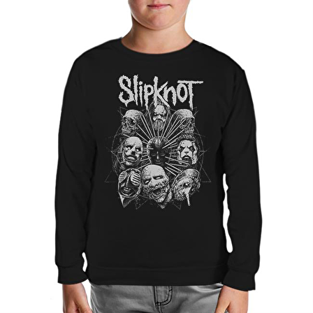 Slipknot - Deca Siyah Çocuk Sweatshirt