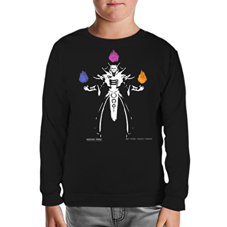 Dota 2 - Invoker Above Siyah Çocuk Sweatshirt