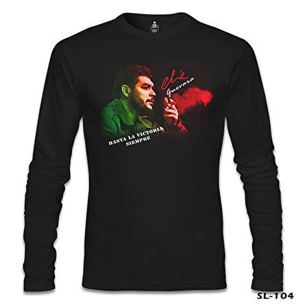 Che Guevara - Green Red Siyah Erkek Sweatshirt