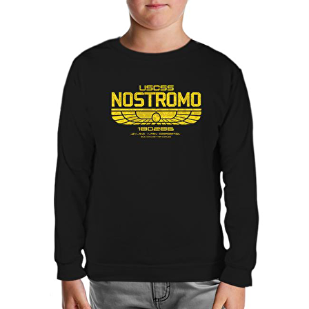 Alien - Nostromo Siyah Çocuk Sweatshirt