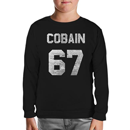 Kurt Cobain - 67 Siyah Çocuk Sweatshirt