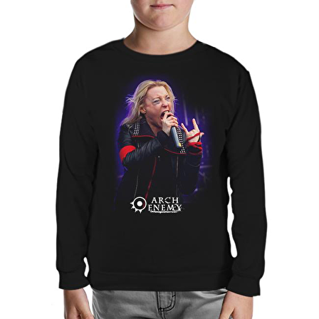 Arch Enemy - Angela Gossow Siyah Çocuk Sweatshirt