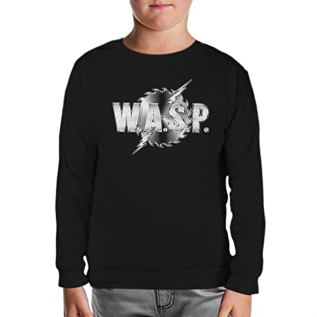WASP Logo - Siyah Çocuk Sweatshirt