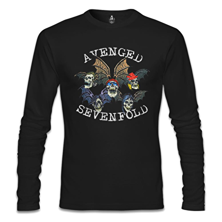 Avenged Sevenfold - Faces Siyah Erkek Sweatshirt