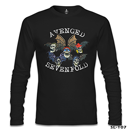 Avenged Sevenfold - Faces Siyah Erkek Sweatshirt