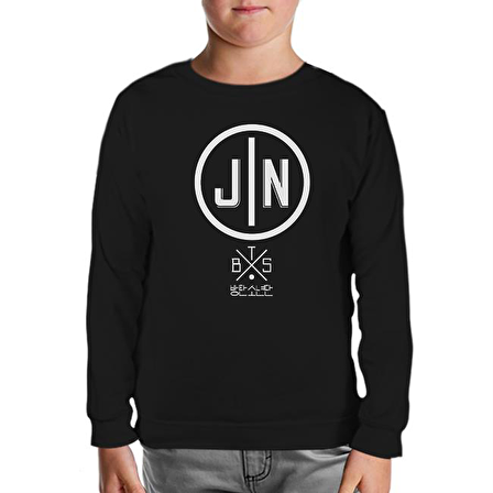 BTS - Jin Siyah Çocuk Sweatshirt
