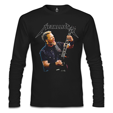 Metallica - James Guitar Siyah Erkek Sweatshirt