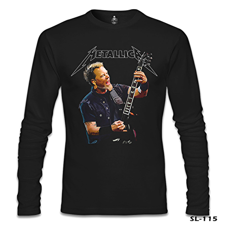 Metallica - James Guitar Siyah Erkek Sweatshirt