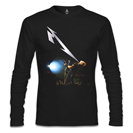 Metallica - James Light Siyah Erkek Sweatshirt