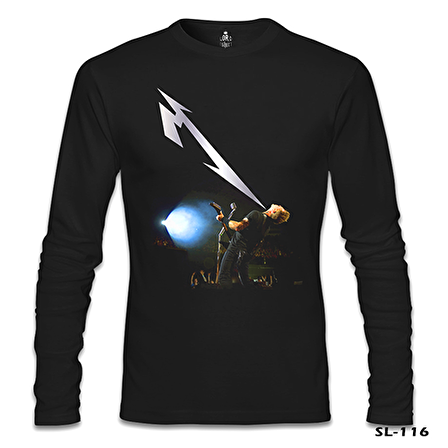Metallica - James Light Siyah Erkek Sweatshirt