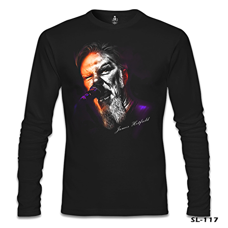 Metallica - James Microphone Siyah Erkek Sweatshirt