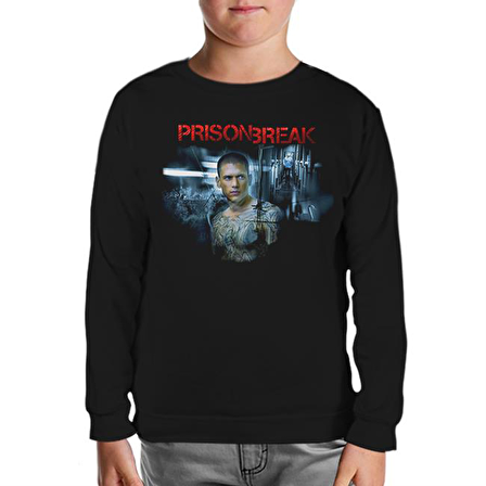 Prison Break - Night Break Siyah Çocuk Sweatshirt
