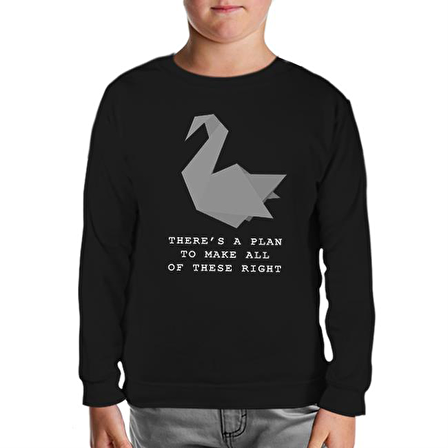 Prison Break - A Plan Siyah Çocuk Sweatshirt