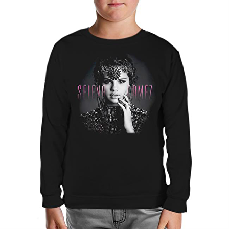Selena Gomez - Stars Dance Siyah Çocuk Sweatshirt