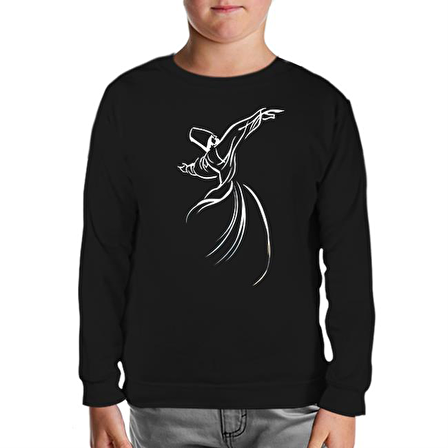 Mevlana Siyah Çocuk Sweatshirt