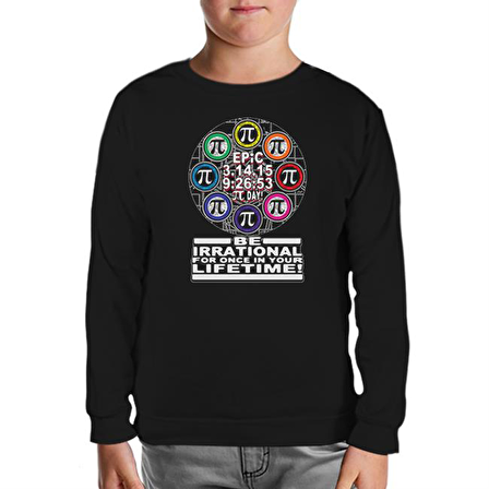 Matematik - Pi 3 Siyah Çocuk Sweatshirt