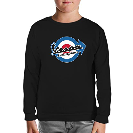 Vespa - Lexington Siyah Çocuk Sweatshirt