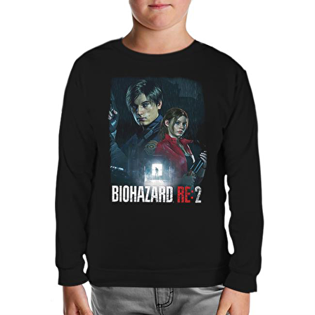 Resident Evil - Biohazard Siyah Çocuk Sweatshirt