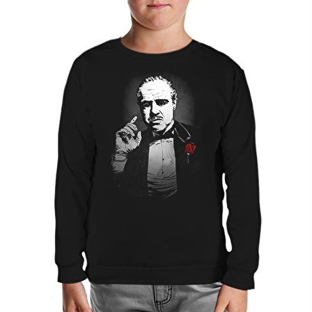 The Godfather - The Rule Siyah Çocuk Sweatshirt