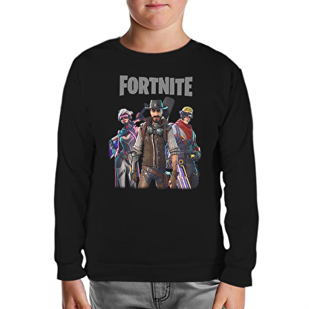 Fortnite - Weapons Siyah Çocuk Sweatshirt