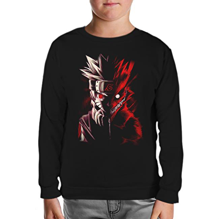 Naruto - Storm Siyah Çocuk Sweatshirt