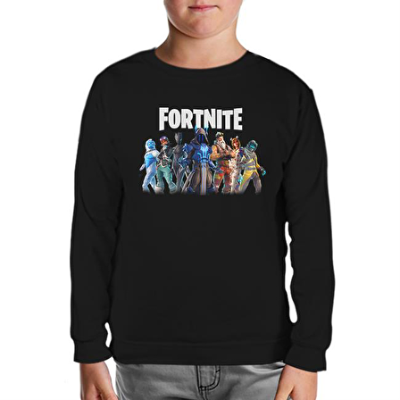 Fortnite - From Darkness Siyah Çocuk Sweatshirt