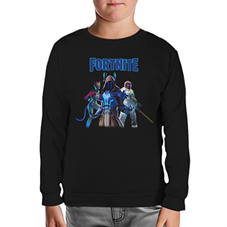 Fortnite - Ice King Siyah Çocuk Sweatshirt